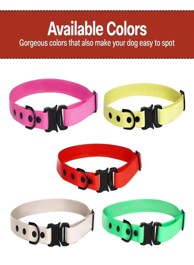 ADIL'S Biothane Dog Collar Rubber 1-Inch Width, Waterproof & Heavy-Duty with Quick Release Buckle, Adjustable Collar with D-Ring for Leashes for Small, Medium & Large Dogs (RED, L(20''-24'')) - Image 4